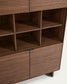 Credenza alta Norlen 4 ante in impiallacciato di noce 100 x 163 cm