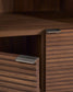Credenza alta Norlen 4 ante in impiallacciato di noce 100 x 163 cm