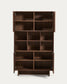 Credenza alta Norlen 4 ante in impiallacciato di noce 100 x 163 cm