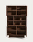 Credenza alta Norlen 4 ante in impiallacciato di noce 100 x 163 cm