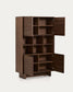 Credenza alta Norlen 4 ante in impiallacciato di noce 100 x 163 cm