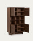 Credenza alta Norlen 4 ante in impiallacciato di noce 100 x 163 cm