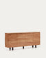 Credenza Uxue 4 ante in legno massiccio di acacia con finitura sbiancata 200 x 88 cm