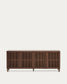 Credenza Beyla a 4 ante in impiallacciato e legno massiccio di frassino con finitura tono noce 180 x 71,5 cm