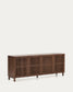 Credenza Beyla a 4 ante in impiallacciato e legno massiccio di frassino con finitura tono noce 180 x 71,5 cm