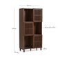 Scaffalatura Beyla in impiallacciato e legno massiccio di frassino con finitura noce 84,5 x 170 cm