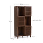 Scaffalatura Beyla in impiallacciato e legno massiccio di frassino con finitura noce 84,5 x 170 cm