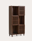 Scaffalatura Beyla in impiallacciato e legno massiccio di frassino con finitura noce 84,5 x 170 cm