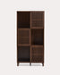 Scaffalatura Beyla in impiallacciato e legno massiccio di frassino con finitura noce 84,5 x 170 cm
