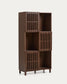Scaffalatura Beyla in impiallacciato e legno massiccio di frassino con finitura noce 84,5 x 170 cm