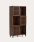 Scaffalatura Beyla in impiallacciato e legno massiccio di frassino con finitura noce 84,5 x 170 cm