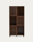 Scaffalatura Beyla in impiallacciato e legno massiccio di frassino con finitura noce 84,5 x 170 cm