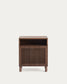 Comodino Beyla in impiallacciato e legno massiccio di frassino con finitura noce 53 x 62,5 cm