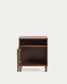 Comodino Beyla in impiallacciato e legno massiccio di frassino con finitura noce 53 x 62,5 cm