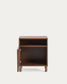 Comodino Beyla in impiallacciato e legno massiccio di frassino con finitura noce 53 x 62,5 cm