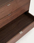 Cassettiera Norlen 3 cassetti in impiallacciato di noce 101 x 75 cm