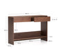 Consolle Norlen 2 cassetti e ripiano in impiallacciato di noce 120 x 81 cm