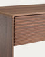 Consolle Norlen 2 cassetti e ripiano in impiallacciato di noce 120 x 81 cm