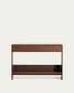 Consolle Norlen 2 cassetti e ripiano in impiallacciato di noce 120 x 81 cm