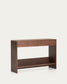 Consolle Norlen 2 cassetti e ripiano in impiallacciato di noce 120 x 81 cm