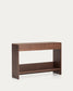 Consolle Norlen 2 cassetti e ripiano in impiallacciato di noce 120 x 81 cm