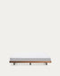 Base Norlen in impiallacciato di noce con finitura scura per materasso da 160 x 200 cm