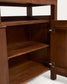 Credenza Norani in legno massiccio e impiallacciatura di acacia 180 x 85 cm