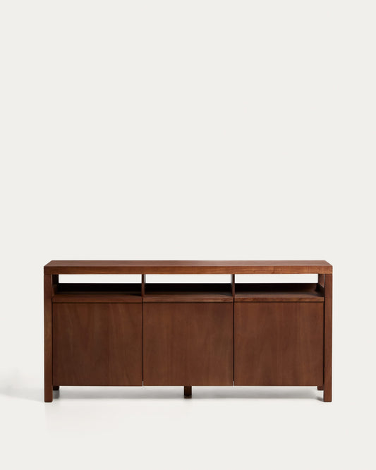Credenza Norani in legno massiccio e impiallacciatura di acacia 180 x 85 cm
