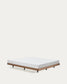 Base Norlen in impiallacciato di noce con finitura scura per materasso da 180 x 200 cm