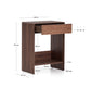 Consolle Norlen con cassetto e ripiano in impiallacciato di noce 60 x 81 cm