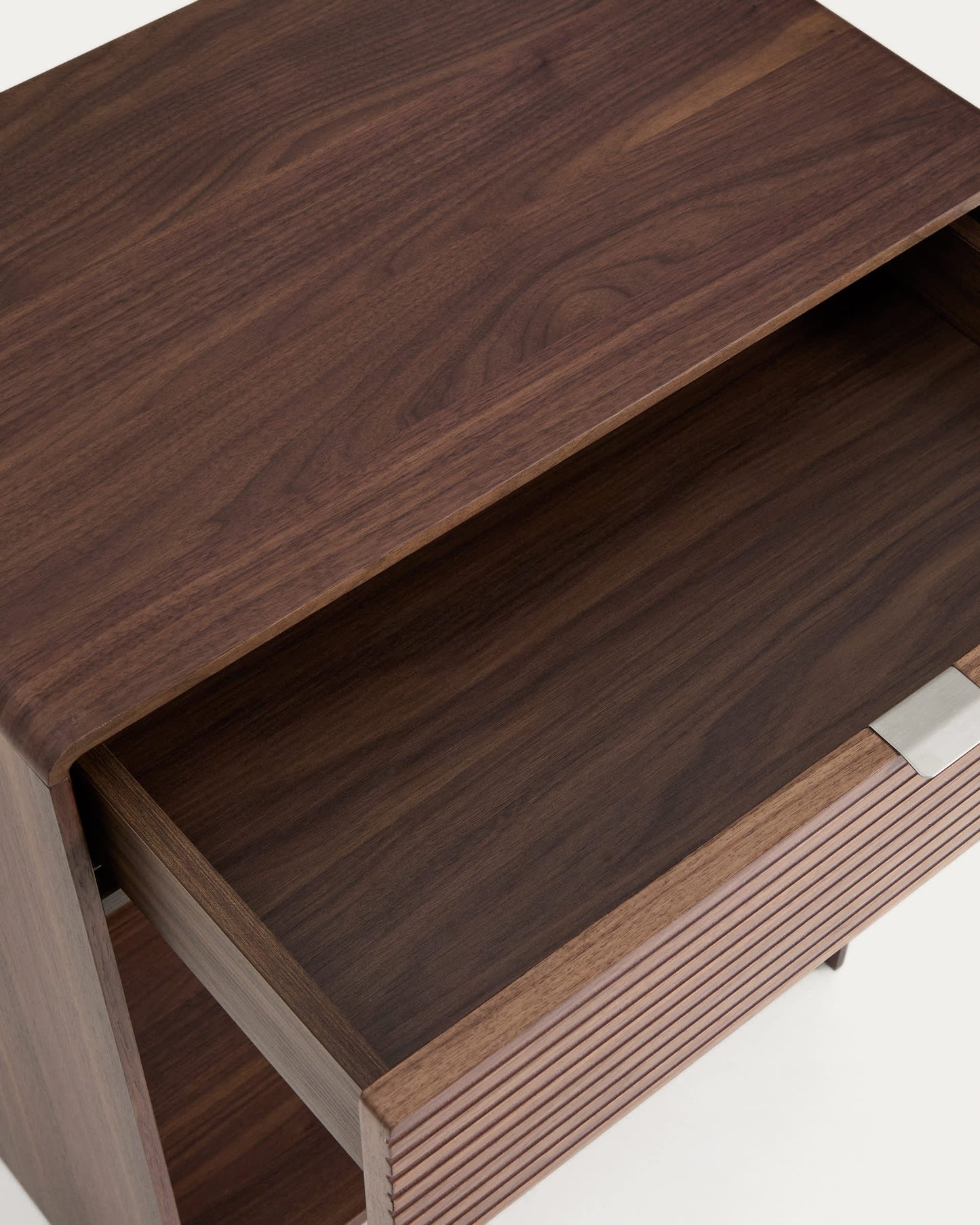 Consolle Norlen con cassetto e ripiano in impiallacciato di noce 60 x 81 cm