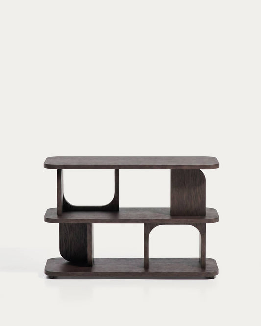 Scaffalatura Aduma in impiallacciatura in rovere con finitura ebanizzata FSC 100% 100 x 65 cm