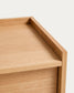 Comodino Onix 2 cassetti in impiallacciatura di rovere finitura tono naturale 60 x 47 cm FSC Mix Credit