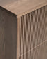 Comò Helvine con 3 cassetti in impiallacciato di frassino con finitura noce 90 x 78 cm FSC 100%