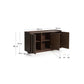 Credenza Onix di impiallacciatura in noce con finitura scura 150 x 80 cm