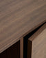 Credenza Onix di impiallacciatura in noce con finitura scura 150 x 80 cm