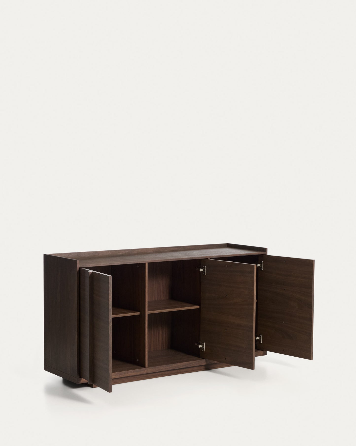 Credenza Onix di impiallacciatura in noce con finitura scura 150 x 80 cm