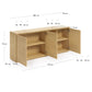Credenza Abilen 3 ante impiallacciato rovere 180 x 75 cm