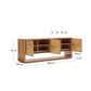 Credenza Alguema 4 ante impiallacciato rovere finitura naturale 200 x 74 cm