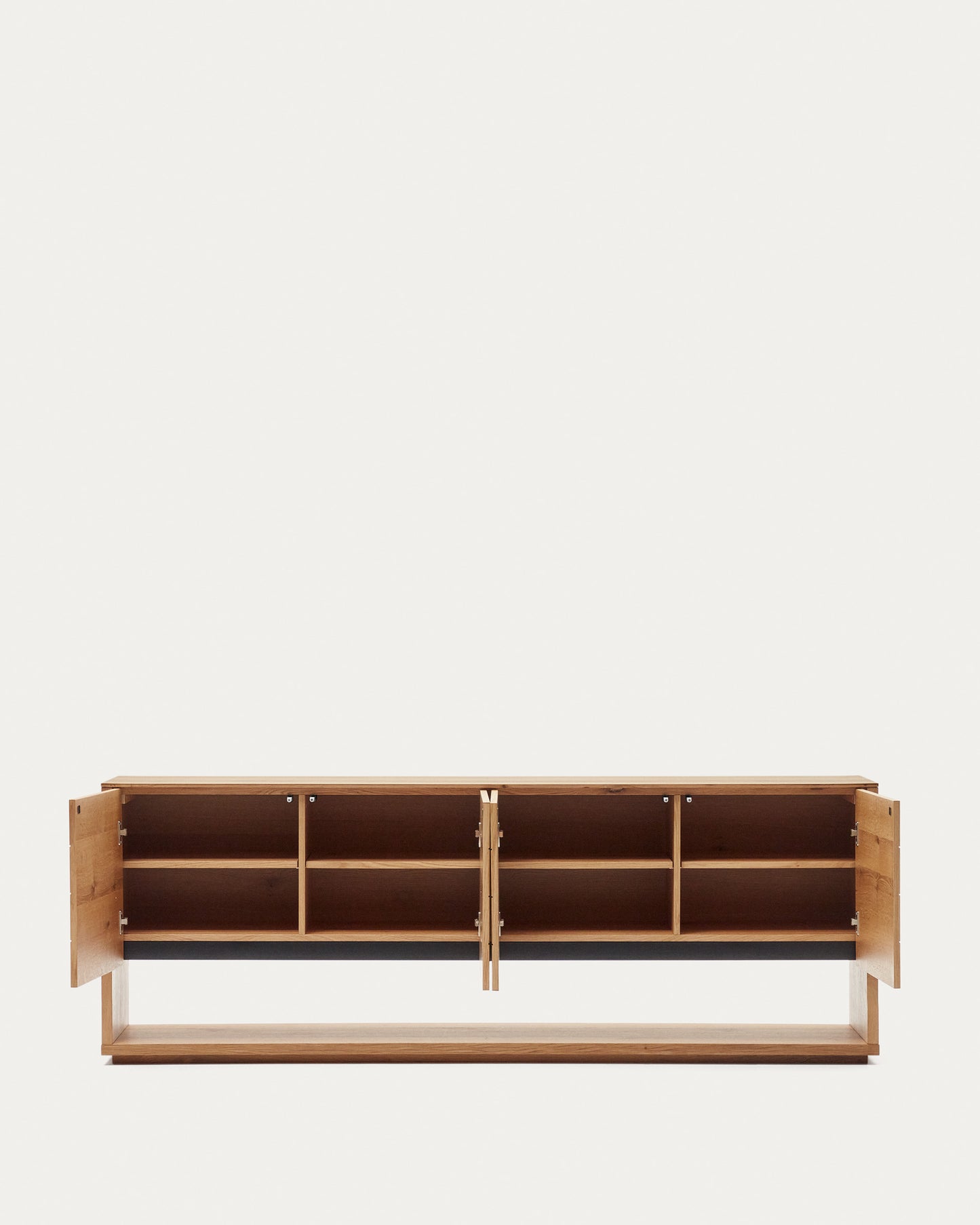 Credenza Alguema 4 ante impiallacciato rovere finitura naturale 200 x 74 cm