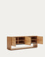 Credenza Alguema 4 ante impiallacciato rovere finitura naturale 200 x 74 cm
