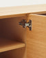 Credenza Vedrana 3 ante impiallacciate rovere e gambe in acciaio nero 195 x 80 cm