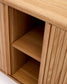 Credenza Mailen 2 porte in impiallacciatura di frassino con finitura naturale 180 x 75 cm