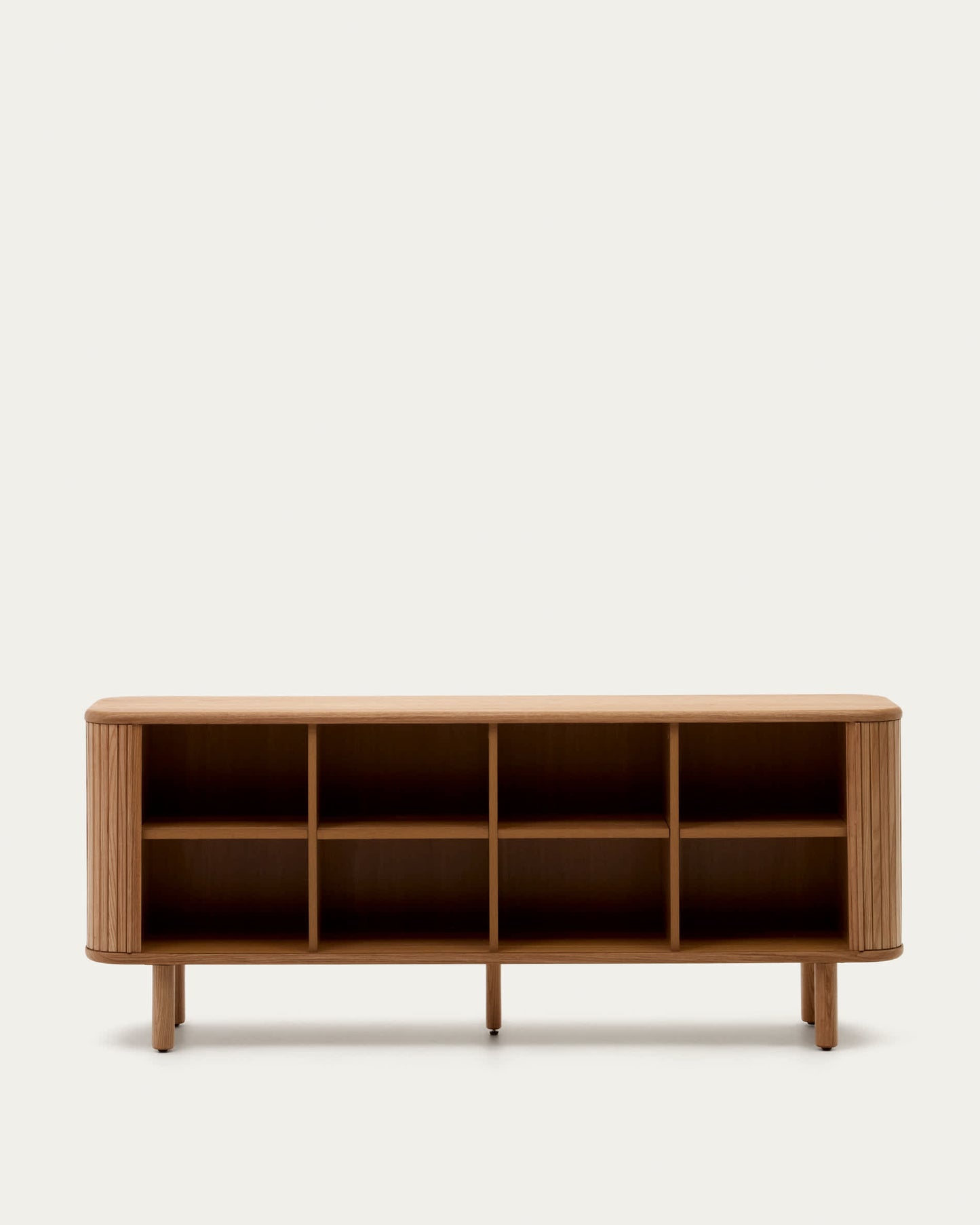 Credenza Mailen 2 porte in impiallacciatura di frassino con finitura naturale 180 x 75 cm