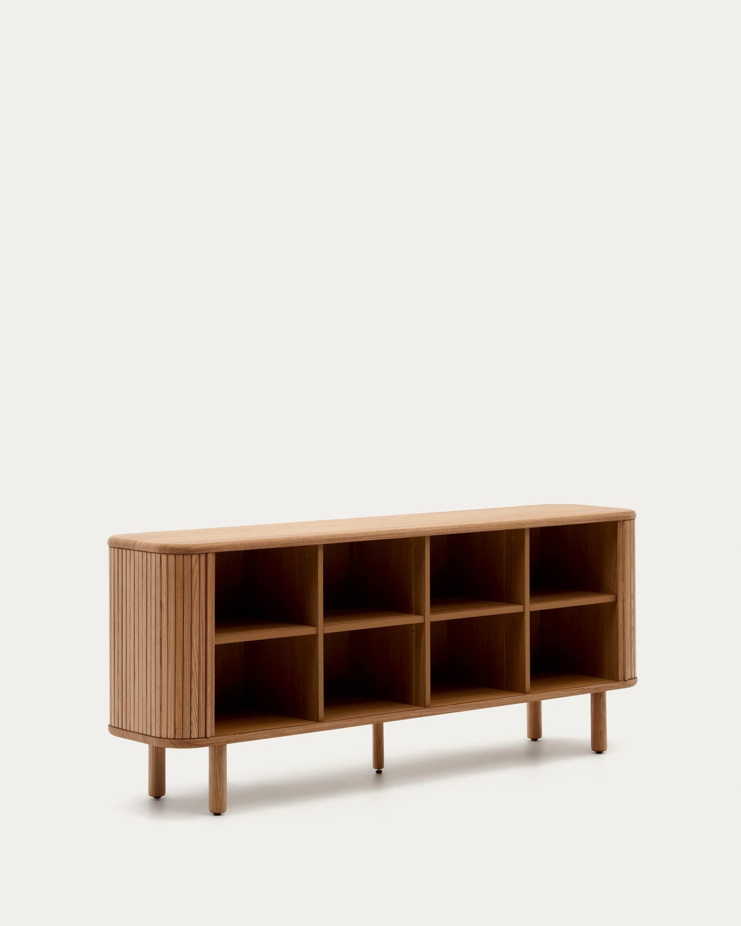 Credenza Mailen 2 porte in impiallacciatura di frassino con finitura naturale 180 x 75 cm