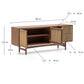 Credenza Elan 2 ante 2 cassetti impiallacciatura e legno massello noce corda 180x73cm