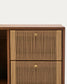 Credenza Elan 2 ante 2 cassetti impiallacciatura e legno massello noce corda 180x73cm