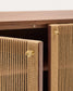 Credenza Elan 2 ante 2 cassetti impiallacciatura e legno massello noce corda 180x73cm