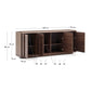 Credenza Onix di impiallacciatura in noce con finitura scura 200 x 80 cm