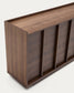 Credenza Onix di impiallacciatura in noce con finitura scura 200 x 80 cm